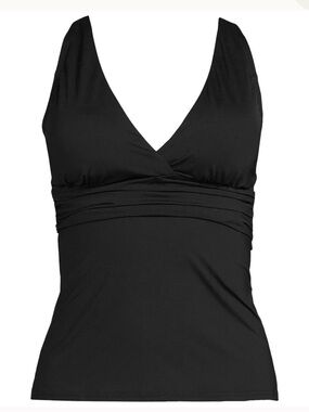 Lands End Medium BRAND NEW
Women's D-Cup V-neck Plunge X Back Tankini Top